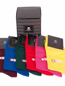 Набор мужских носков из мерсеризованного хлопка, 6 пар (ТМ Sergio di Calze), PG-17SC6-6, яркий микс