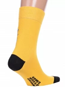 Мужские носки Брестские (БЧК), 23С2155, рис. 494, ЯРКО-ЖЕЛТЫЕ