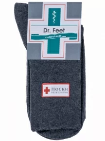 Комплект из 3 пар женских медицинских носков Dr. Feet (PINGONS), 3-15DF6, АНТРАЦИТ