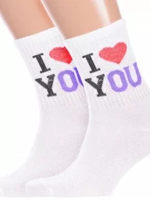 Комплект из 2 пар спортивных носков Hobby Line, 2-нус80159-51-17-04, БЕЛЫЕ