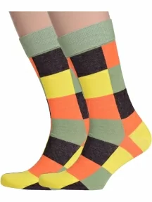 Комплект из 2 пар мужских носков НЕВА-Сокс, 2-М-3, МУЛЬТИКОЛОР