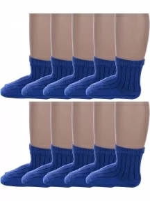 Комплект из 10 пар детских носков Альтаир, 10-М20, ВАСИЛЬКОВЫЕ
