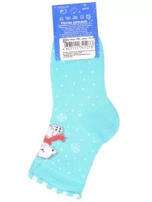 Детские махровые носки LORENZline, Л62, БИРЮЗОВЫЕ