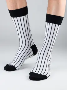 Мужские носки "Нева-Сокс" БЕЛО-ЧЕРНЫЕ (MAG-25)