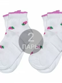 Комплект из 2 пар детских носков ХОХ, 2-D-3R4, БЕЛЫЕ