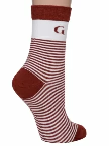 Женские бамбуковые носки Grinston socks (PINGONS), 21D1, БОРДОВЫЕ