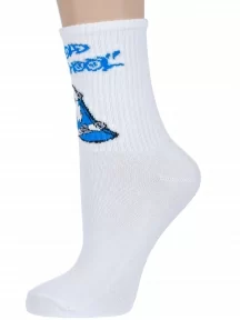 Детские спортивные носки "Красная ветка", С-2130, БЕЛЫЕ