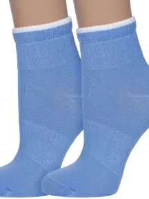 Комплект из 2 пар женских носков Брестские (БЧК), 2-14С1302, рис. 028, ГОЛУБЫЕ