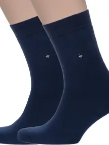Комплект из 2 пар мужских махровых носков RuSocks (Орудьевский трикотаж) ТЕМНО-СИНИЕ (2-М-188)