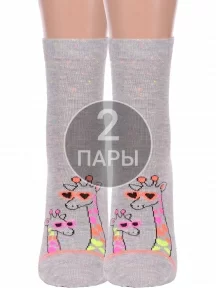 Комплект из 2 пар женских носков Брестские (БЧК), 2-21С1150, рис. 489, СВЕТЛО-СЕРЫЕ МЕЛАНЖ