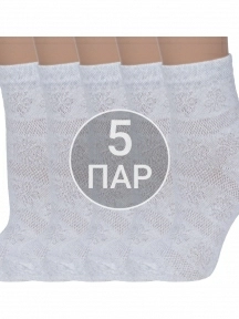 Комплект из 5 пар женских носков Альтаир, 5-С117, СВЕТЛО-СЕРЫЕ