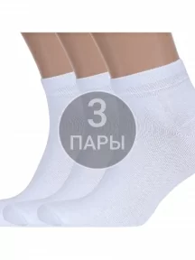 Комплект из 3 пар мужских носков Альтаир, 3-А202, БЕЛЫЕ