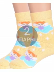 Комплект из 2 пар детских махровых носков Брестские (БЧК) рис. 168, ЖЕЛТЫЕ (2-14С3060)