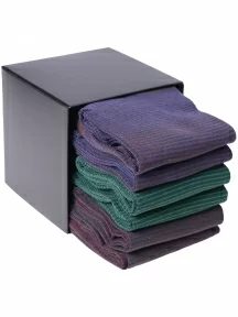 Набор мужских носков из мерсеризованного хлопка, 6 пар (ТМ Sergio di Calze), PG-17SC4-6, микс 3