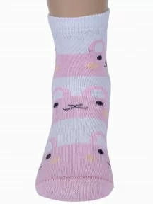 Детские носки RuSocks (Орудьевский трикотаж), Д3-13792Д, рис. 03, БЕЛО-РОЗОВЫЕ