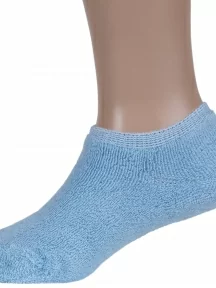 Детские короткие носки с наружной махрой ХОХ, DZ-3R18, СВЕТЛО-ГОЛУБЫЕ