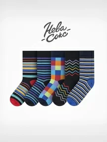 Набор из 5 пар мужских носков "Нева-Сокс", НС-5-НМ03, "Сверхсветовой прыжок"