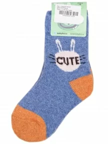 Детские теплые махровые носки Hobby Line, Ндад7618-01, ДЖИНСОВЫЕ