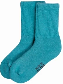 Детские носки из монгольской шерсти (Монголка), 02131, БИРЮЗОВЫЕ