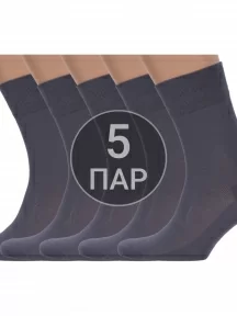 Комплект из 5 пар мужских носков Брестские (БЧК), 5-18С2129, рис. 101, СЕРЫЕ