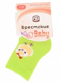 Детские махровые носки Брестские (БЧК), 14С3060, рис. 846, ЗЕЛЕНОЕ ЯБЛОКО