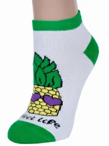 Комплект из 3 пар женских носков ХОХ, 3-G-3Rk, G-3R27 БЕЛЫЕ