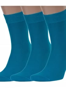 Комплект из 3 пар мужских носков RuSocks (Орудьевский трикотаж), 3-М-1221, ТЕМНО-БИРЮЗОВЫЕ