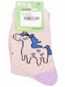 Детские теплые махровые носки Hobby Line, Ндад7622-6, ФИОЛЕТОВЫЕ