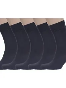 Комплект из 5 пар мужских носков RuSocks (Орудьевский трикотаж) ТЕМНО-СЕРЫЕ (5-М-218)
