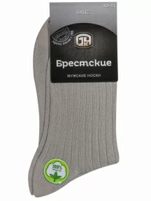 Мужские носки из 100% хлопка Брестские (БЧК), 14С2220, рис. 055, ПЕСОЧНЫЕ