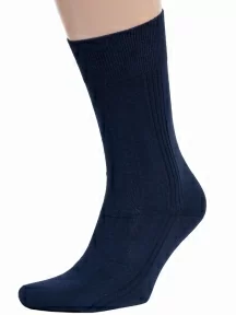 Мужские носки из 100% хлопка RuSocks (Орудьевский трикотаж), М3-11001, рис. 03, ТЕМНО-СИНИЕ