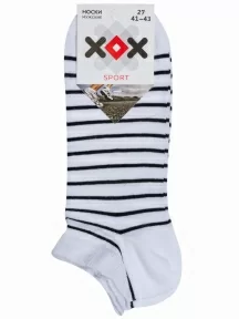 Мужские короткие спортивные носки ХОХ, SPM-177, БЕЛО-ЧЕРНЫЕ