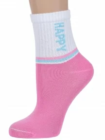 Детские спортивные носки "Борисоглебский трикотаж", 8СД1000/2, РОЗОВЫЕ