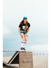 Гольфы unisex St. Friday Socks, 431-2/19, "Полосатая классика", БЕЛЫЕ С ЧЕРНЫМ