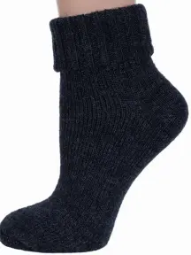 Женские шерстяные носки RuSocks (Орудьевский трикотаж) ЧЕРНЫЕ (Ж-195)