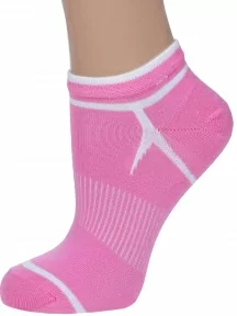 Женские короткие носки LORENZline, С24, РОЗОВЫЕ