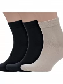 Комплект из 3 пар мужских носков Grinston socks (PINGONS) из 100% хлопка, 3-15D12, микс 3