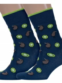 Комплект из 2 пар мужских носков DiWaRi, 2-20С-37СП, рис. 136, ТЕМНО-СИНИЕ
