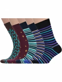 Набор из 5 пар мужских носков MSCLUB №М41, ВИ5-НМ41, микс 2