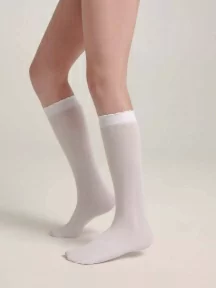 Детские гольфы из микрофибры Conte, PRINCESS, БЕЛЫЕ