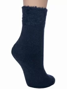 Женские носки "Пуховые" Hobby Line, 7805-1, ТЕМНО-СИНИЕ