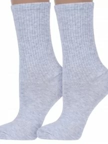 Комплект из 2 пар женских носков Conte, 2-20С-20СП, рис. 000, СВЕТЛО-СЕРЫЕ