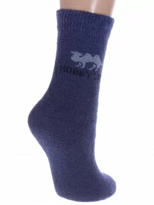 Женские теплые махровые носки Hobby Line, Нжа6536, ДЖИНСОВЫЕ