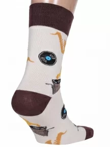 Мужские носки MSCLUB №5564, ВиМ-62Э, КРЕМОВО-КОРИЧНЕВЫЕ