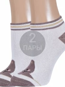 Комплект из 2 пар детских носков "Борисоглебский трикотаж", 2-8С96, БЕЛЫЕ
