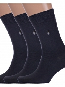 Комплект из 3 пар мужских носков Брестские (БЧК), 3-14с2122, рис. 464, ТЕМНО-СЕРЫЕ