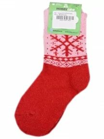 Детские теплые махровые носки Hobby Line, Ндад7620, КРАСНЫЕ