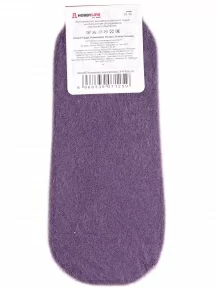 Женские ультракороткие теплые носки "Пуховые" Hobby Line, Нжпуху9502, ФИОЛЕТОВЫЕ