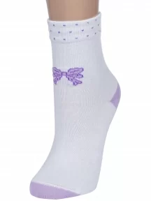 Детские носки LORENZline, Л77, БЕЛЫЕ с сиреневым