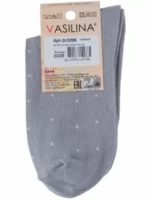 Женские носки VASILINA, 2С3206, СЕРЫЕ